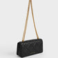 Paffuto Chain Handle Quilted Long Wallet - Black