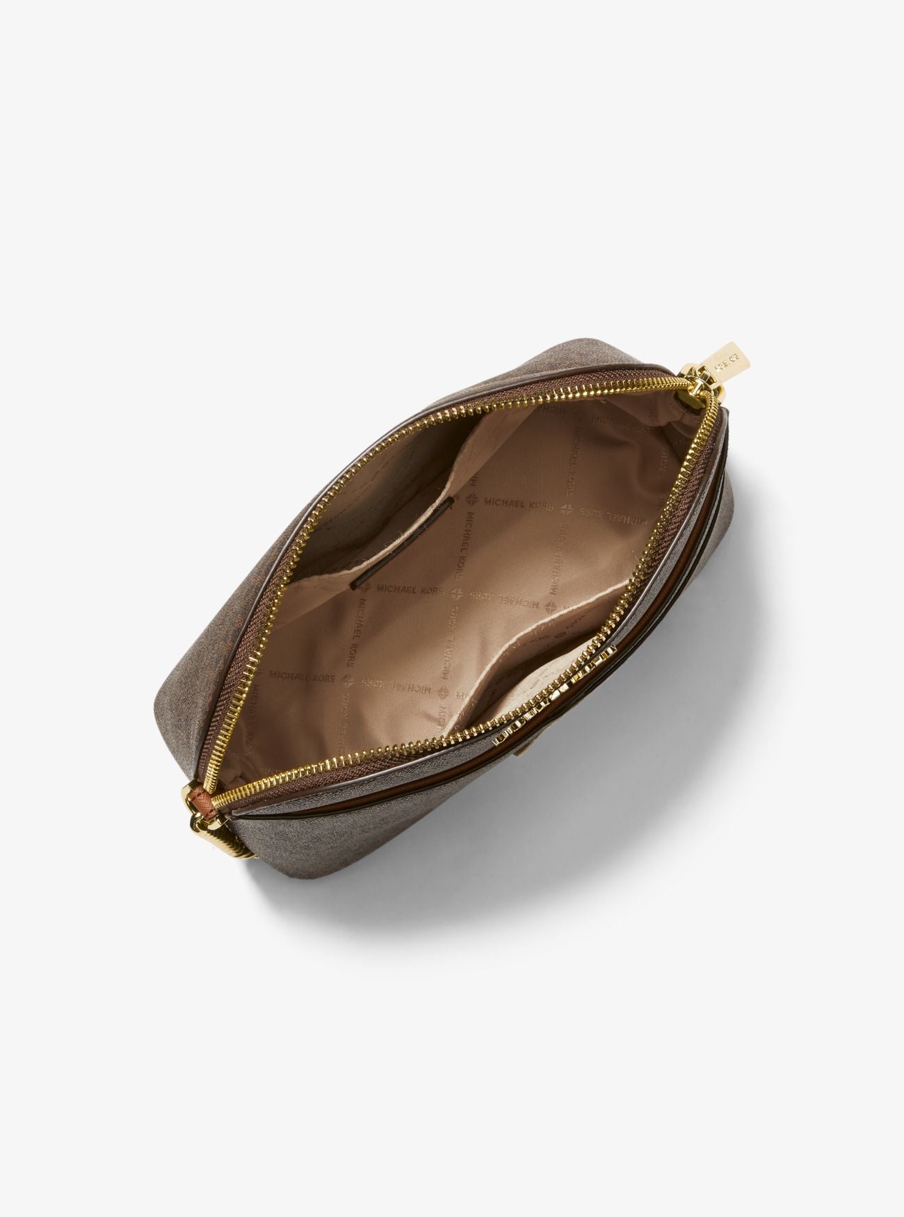 Jet Set Travel Medium Logo Dome Crossbody Bag - BROWN