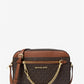 Jet Set Large Logo Crossbody Bag - BROWN