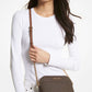 Jet Set Travel Medium Logo Dome Crossbody Bag - BROWN