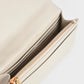 Paffuto Chain Handle Quilted Long Wallet - Cream