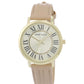 Textured Strap Watch – Tan/Gold