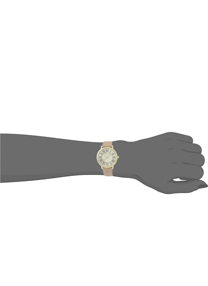 Textured Strap Watch – Tan/Gold